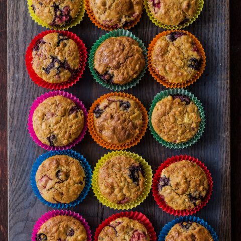 Healthy fruit muffins recipe