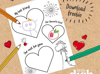 Colour-in Valentine’s Card for little buddies